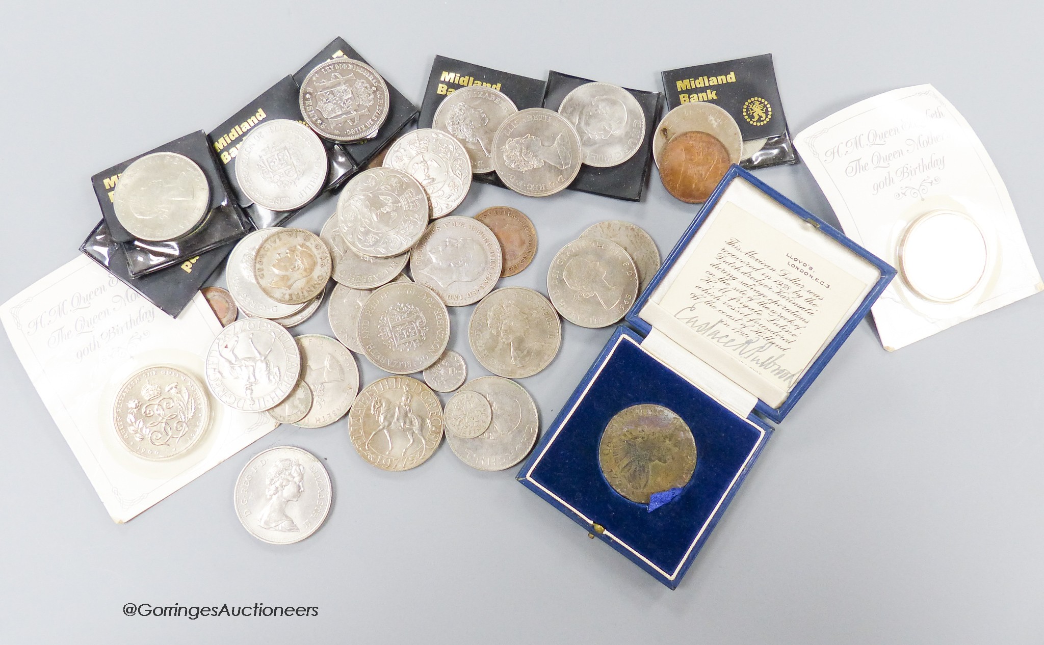 A quantity of mixed coins